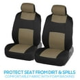 thumbnail image 4 of BDK PolyPro Seat Covers Full Set in Beige on Black – Front and Rear Split Bench Seat Covers for Cars, Easy to Install , Car Accessories for Auto Trucks Van SUV, 4 of 11