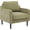 Green, variant on Mid-Century Modern Accent Chair – Comfy Linen Fabric Armchair with Scooped Arms and High Back, Rubberwood Legs for Living Room, Green