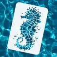 thumbnail image 3 of Seahorse Stencil 8.3x11.7inch Reusable Sea Animal Painting Template Summer Ocean Theme Marine Life Stencil, 3 of 6