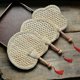 thumbnail image 3 of Hand Fans Wheat Straw Hand Fans,hand Rocker Fan,wedding Fans1pcs, 3 of 4