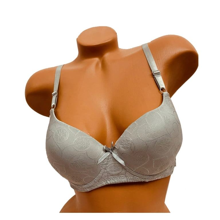 6 Piecec Full Cup Pushup Underwired Push Up Bra B and C Cup (40C)