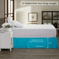 thumbnail image 4 of Turquoise Blue Solid Pleated Bed Skirt King Size -10 Inch Drop Split Corner Pleated Bedskirts -Microfiber Box Pleated Bedskirts - Never Lift Your Mattress - Hotel Quality Bed Skirt, 4 of 8