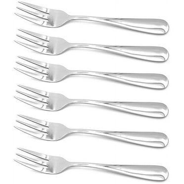 6 Pieces Stainless Steel Fork For Fruit Dessert And Cakes, Dishwasher Safe