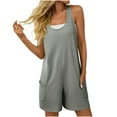 thumbnail image 2 of Sevevn Womens Summer Casual Romper Sleeveless Athletic Trendy Short Jumpsuit Summer Gift Gray XL, 2 of 9