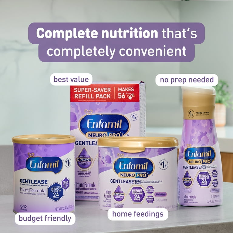 Enfamil Gentlease Powder Baby Formula with Iron, 12.4 oz