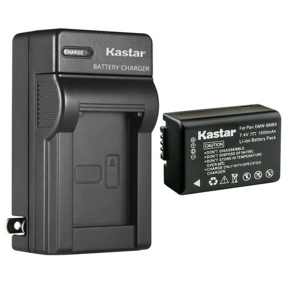 Kastar 1-Pack Battery and AC Wall Charger Replacement for Panasonic DMW-BMB9, DMW-BMB9E, DMW-BMB9PP Battery, Panasonic DE-A83 DE-A83B DE-A83BA, DE-A84 DE-A84B Charger