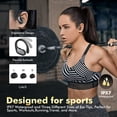 thumbnail image 5 of TRAUSI Wireless Earbuds, Sports Bluetooth Headphones, 80Hrs Playtime Ear Buds with LED Power Display, Noise Canceling Headset, IPX7 Waterproof Earphones for Workout/Running (Black), 5 of 7
