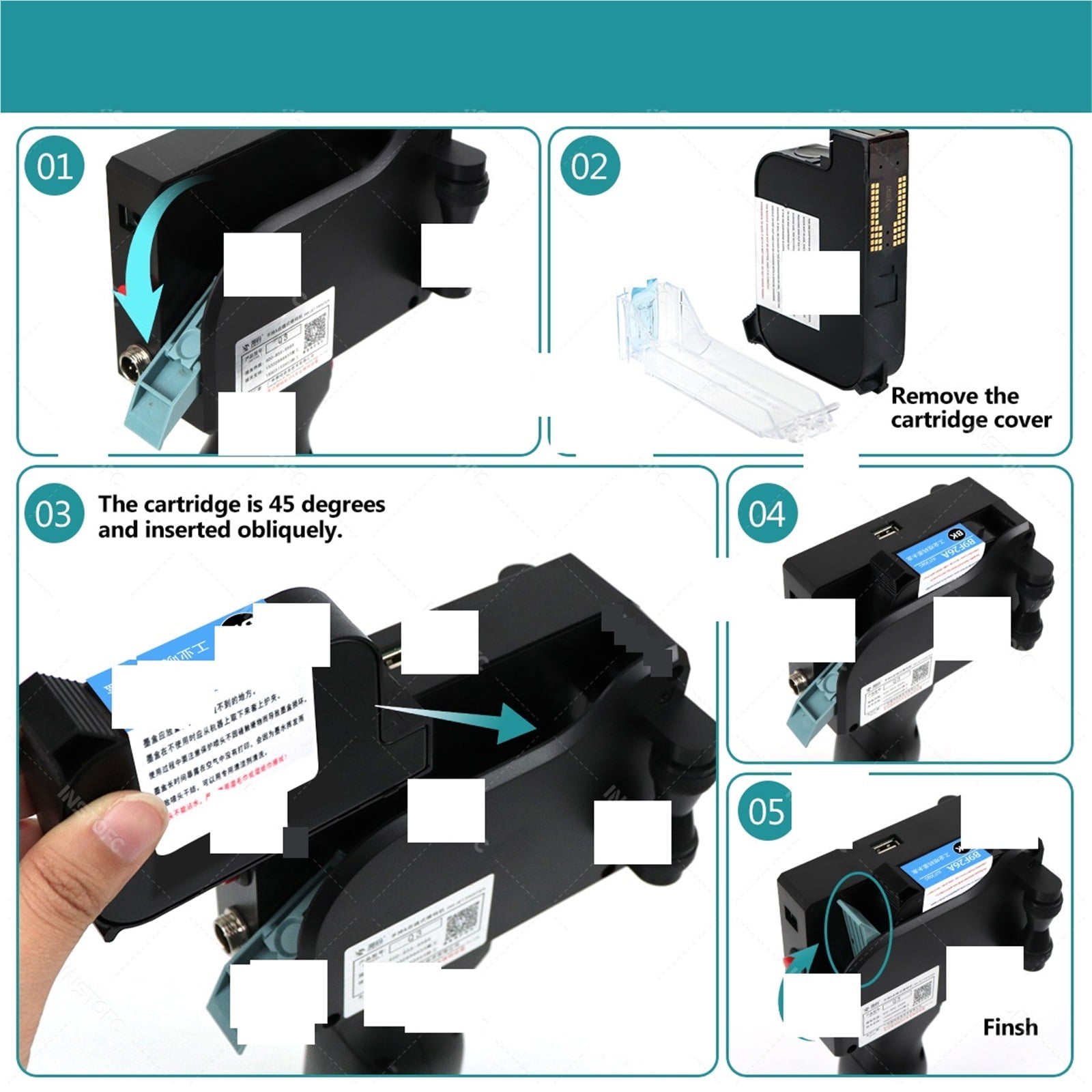 25.4mm Handheld Inkjet Printer Assembly Line Label Packaging Bag Qr Code Barcode Expiration Expiry Date Label Printer ,Fast-Drying Ink with Crisp Output