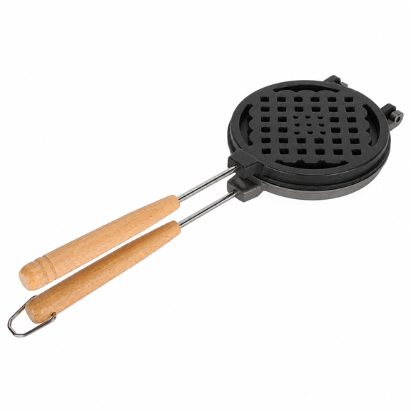 ABPETE Cast Iron Waffle Maker Stove Top,Mini Nonstick Waffle Maker Pan Efficient Dual Sided Coating for Home Use for Waffles Toaster