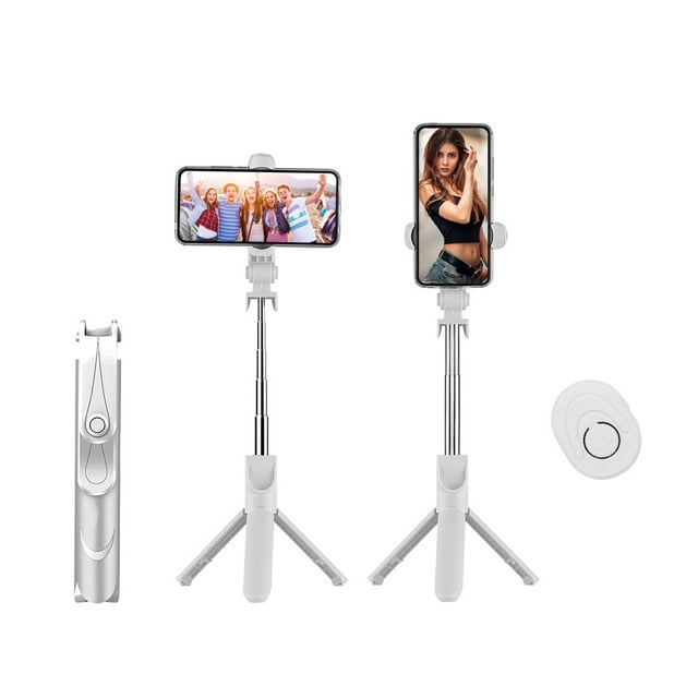Perche à Selfie Extensible à 5 Sections, Support Universel Intégré pour Téléphone, Trépied de Table avec Télécommande BT, Commande Sans Fil 10 m pour Téléphones