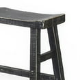 thumbnail image 3 of Rena Counter Height Bench- 33 Inch Rustic Black Mahogany Wood Frame, 3 of 7