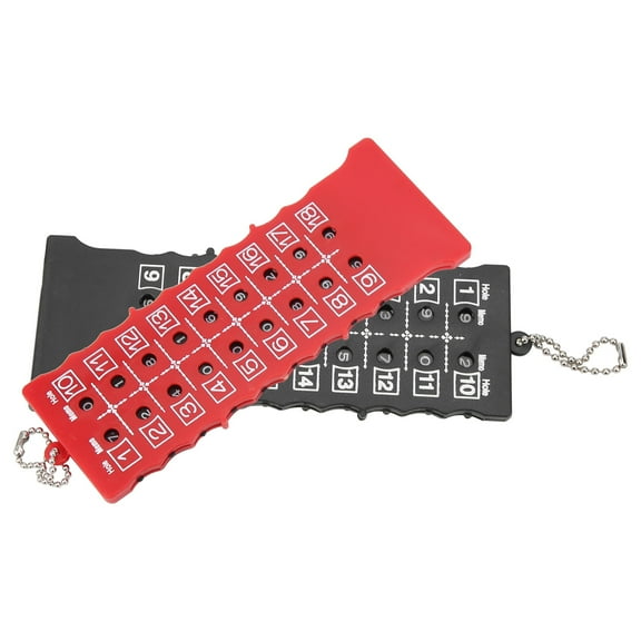2pcs 18 Hole Golf Score Counter Scoreboard Training Practice Competition Accessory Black Red