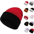 thumbnail image 3 of Winter Hats for Men Women,Colorblock Ribbed Knit Beanie Warm Soft Stocking Cap for Cold Weather Outdoor, 3 of 3