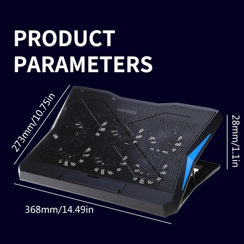 Laptop Cooler Cooling Pad 6 Quiet Led Fans Up To 18Inch Gaming Cooler Pad
