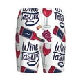 thumbnail image 5 of Gaeub Red Wine Glass Bottle Printed Men's Short Pajama Pants, Lightweight Lounge & Sleep Bottoms Keep You Cool - 4X-Large, 5 of 9