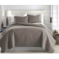thumbnail image 3 of Oversized Square Stitched Solid Embroidered 3-Piece Quilt Set by Southshore Fine Linens, 3 of 6
