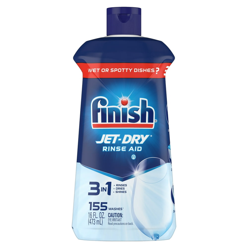 Finish JetDry Rinse Aid 16 Ounce Dishwasher and Drying Agent Walmart