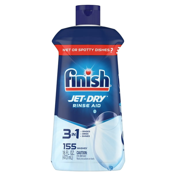 Finish JetDry Rinse Aid 16 Ounce Dishwasher and Drying Agent Walmart