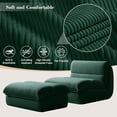 thumbnail image 3 of WHGBJA Adult Bean Bag Chair with Ottoman, Comfy Lazy Sofa Modular Lounge All-Foam Indoor and Living Room Yoga Chair, Green, 3 of 6