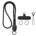 thumbnail image 1 of Cordón para Teléfono Móvil, Cordón de 18.5 pulgadas, Correa Antirrobo Cruzada para Cuello, Cadena Universal Ajustable Larga con Pestaña para Mujeres, Funda de Teléfono Móvil, Negro, 1 of 7