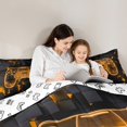 thumbnail image 4 of jejeloiu Console Gaming Gamer 7-Piece Twin Bedding Sets,Modern Video Game Bedding Comforter Set,Orange Neon Gamepad Sheet Sets For Boys,Breathable Home Decor Reversible, 4 of 8