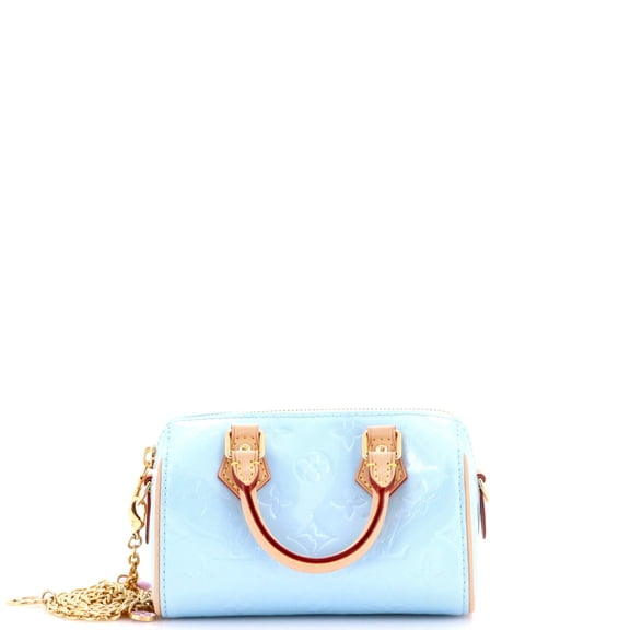 Pre-Owned Chain Speedy Bandouliere NM Bag Limited Edition Valentine Monogram Vernis Nano By Rebag