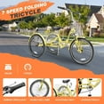 thumbnail image 5 of NAIZEA Adult Folding Tricycle 7-Speed, 20/24/26-Inch Three Wheel Cruiser Bike with Cargo Basket, Foldable Tricycle for Adults, Women, Men, Seniors, Teenagers, 5 of 7