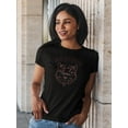 thumbnail image 2 of Wolf Head Lineart T-Shirt Women -Image by Shutterstock, Female Large, 2 of 4