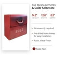 thumbnail image 2 of NACH CJ Large Rustic Red Mailbox, Wall Mount Mailboxes for Outside, 12.6 x 7.5 x 14.5 inches, 2 of 5
