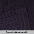 thumbnail image 4 of Organictune Cotton Cable Knitted Throw Blanket, Lightweight and Breathable Soft Blanket for Sofa and Bed, 60" x 80", Dark Purple, 4 of 5