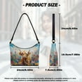 thumbnail image 7 of Kuiaobaty Highland Cow Print Underarm Bag for Women, Painting Flower Print Leather Hobo Purse Tote with Zipper Closure, Large Capacity Shoulder Handbag for Travel & Shopping, 7 of 7