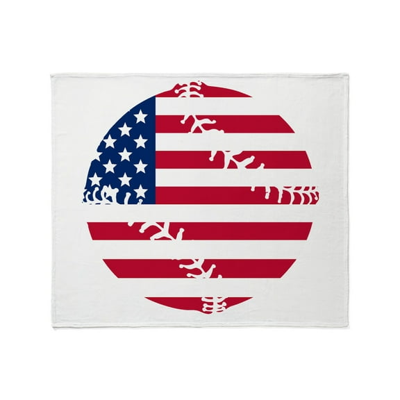 CafePress - American Flag Baseball Throw Blanket - Soft Fleece Throw Blanket, 50"x60" for All Ages