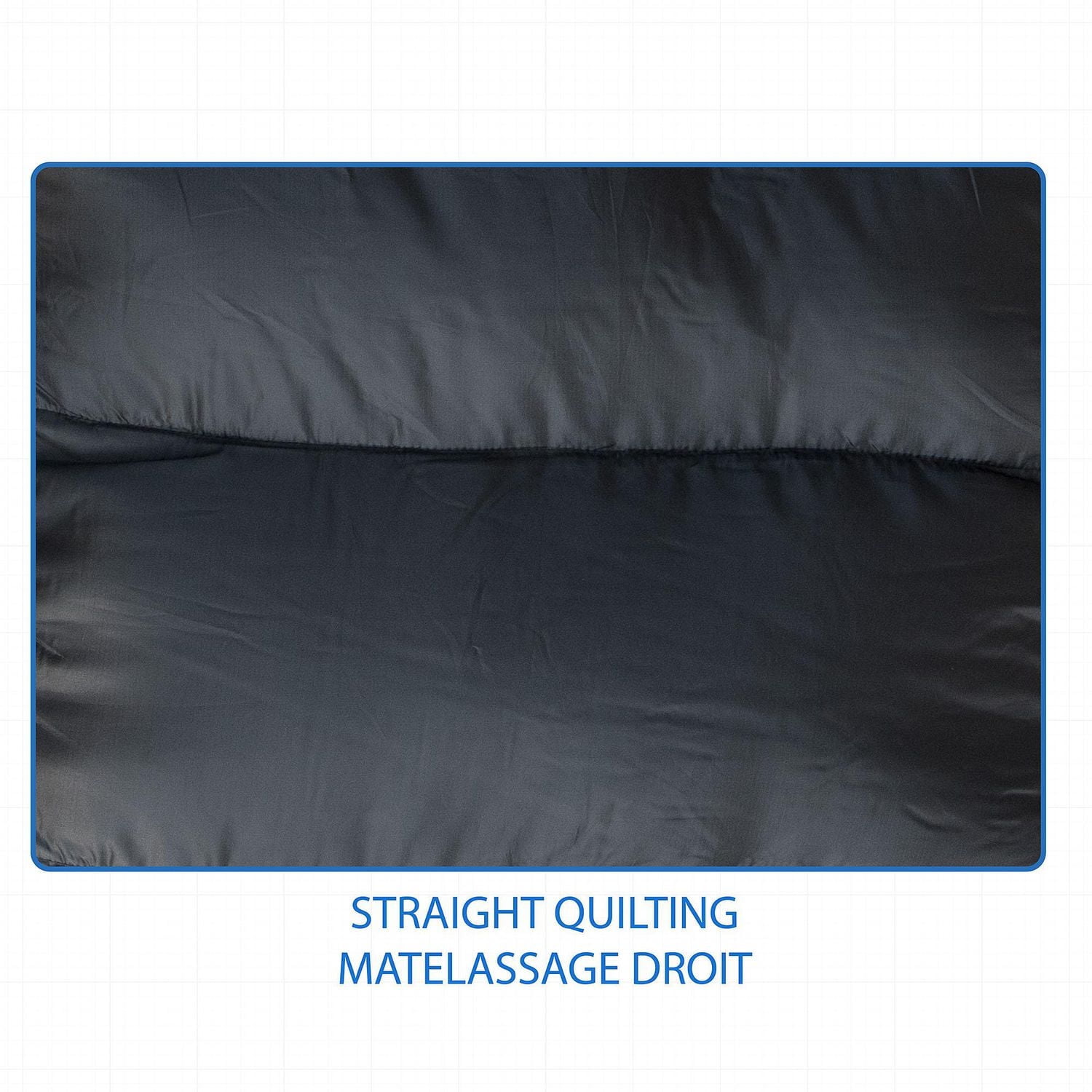 Sac de couchage Ozark Trail -10 °C, 216 cm (L) x 89 cm (l), température nominale +14 °F/-10 °C, extérieur en polyester, noir Sac de couchage