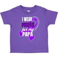 thumbnail image 3 of Inktastic I Wear Purple for My Papa Pancreatic Cancer Awareness Boys or Girls Toddler T-Shirt, 3 of 5