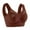 Brown, variant on Kovlvoll Womens Plus Size Bras Seamless Push Wireless Comfort No Underwire Gathered High Support Bra for Seniors