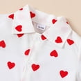thumbnail image 5 of Bjutir Valentines Day Baby Toddler Outfit Set Boys Short Sleeve Hearts Printed T Shirt Tops Shorts Gentleman Kids Outfits For 4T, 5 of 7