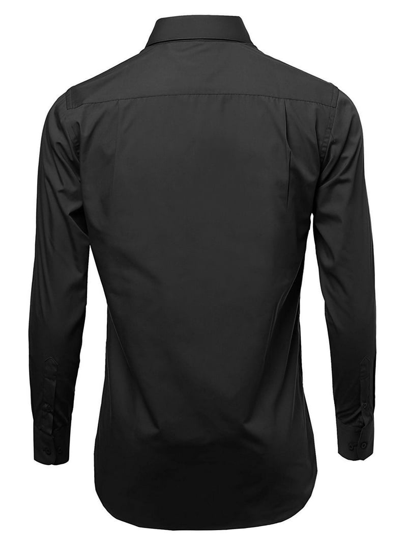 dress shirt black buttons Black Satin Open Back Mini Dress main image 0
