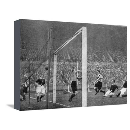 Jack Allen Heads Newcastle's First Goal, Fa Cup Final, Wembley, London, 1932 Stretched Canvas Print Wall