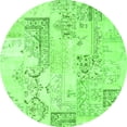 thumbnail image 1 of Ahgly Company Indoor Round Abstract Green Contemporary Area Rugs, 7' Round, 1 of 1