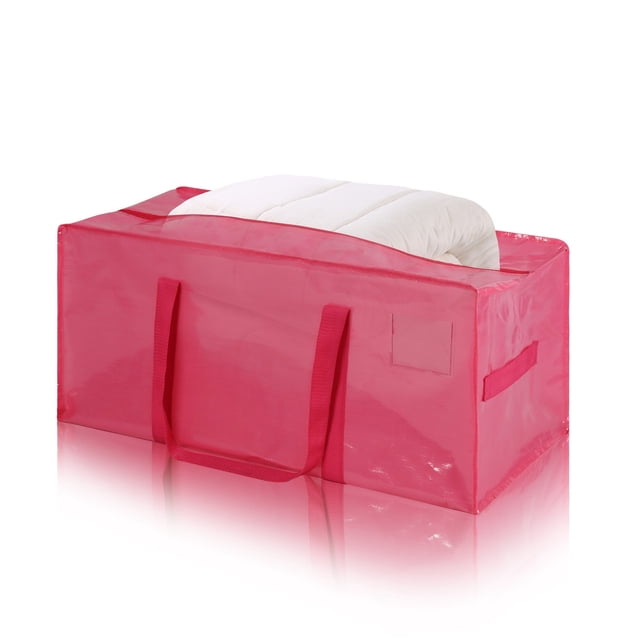 WIFKLSIIPG Moving Bag Woven Zipper Bag Large Capacity Storage Thickened Moving Bag PE Handbag