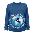 thumbnail image 4 of RKSTN Women's Maternity Crewneck Sweatshirts Plus Size Pregnancy Graphic Print Long Sleeve T Shirts Pullover Hoodless Sweatshirts Tops Womens Casual Oversized Round Neck Comfy Funny Printed Shirts, 4 of 7