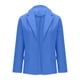 thumbnail image 5 of Blazer de mujer de color liso con solapa y manga larga, chaqueta de traje de manga larga, traje pequeño, chaqueta ajustada con temperamento, abrigo para mujer, 5 of 7