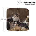 thumbnail image 3 of Balery 4 Pcs Cat Familyleather Coasters Set, Drink Table Cup Coasters For Living Room Kitchen Coffee Decor, 3 of 9
