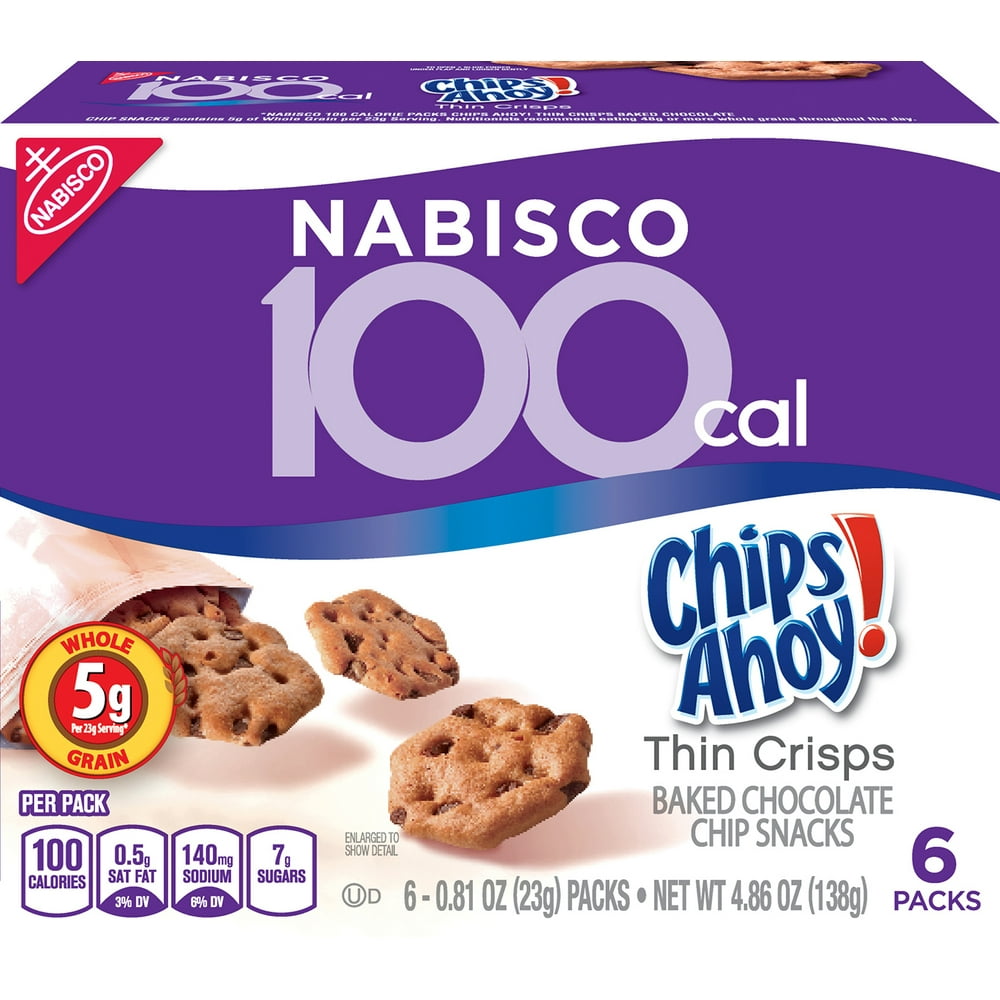 Nabisco 100 Cal Chips Ahoy! Baked Chocolate Chip Thin Crisps, 0.81 Oz
