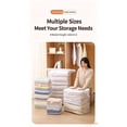 thumbnail image 4 of No Vacuum Closet Storage Bags, Transparent Large Capacity Foldable Zip Seal Space Saving Organizer, Storage Pouches for Clothes Bedding Blankets, L, 4 of 10