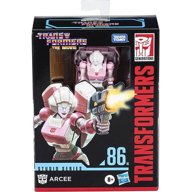 100% juguetes originales de Transformers Studio Series 86-16 clase de lujo la película Arcee figura de acción modelo coleccionable juguete para regalo Gao Jinjia LED