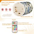 thumbnail image 5 of Yayeee Flameless Candles with Remote Flickering Battery Operated Multi Color Changing, Blue Floral, 5 of 7
