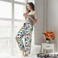 thumbnail image 5 of Cauagu Turtle Pajama Pants for Women Loose Fit Wide Leg Trouser Pants Casual Elastic Waist Drawstring Lounge Pants, 5 of 6