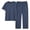 🔥 Navy, variant on Dianli Men's Casual Solid Color Round Neck Notch Short Sleeve Pullover Shirt and Loose Waist Long Pants Set, Cotton Comfortable Two Piece Loungewear, Lightweight Relaxed Fit for All Seasons Pink M