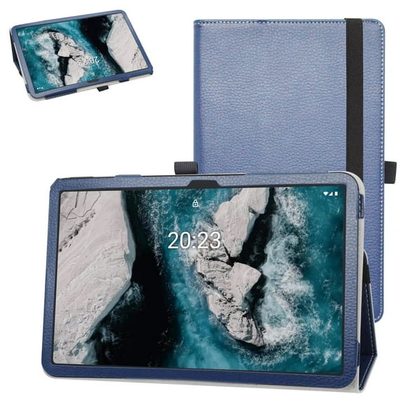 Labanema 10.4" Nokia T20 Tablet Case, PU Leather Folio Stand Protective Case, Cover for 10.4" Nokia T20 Tablet (Dark Blue)